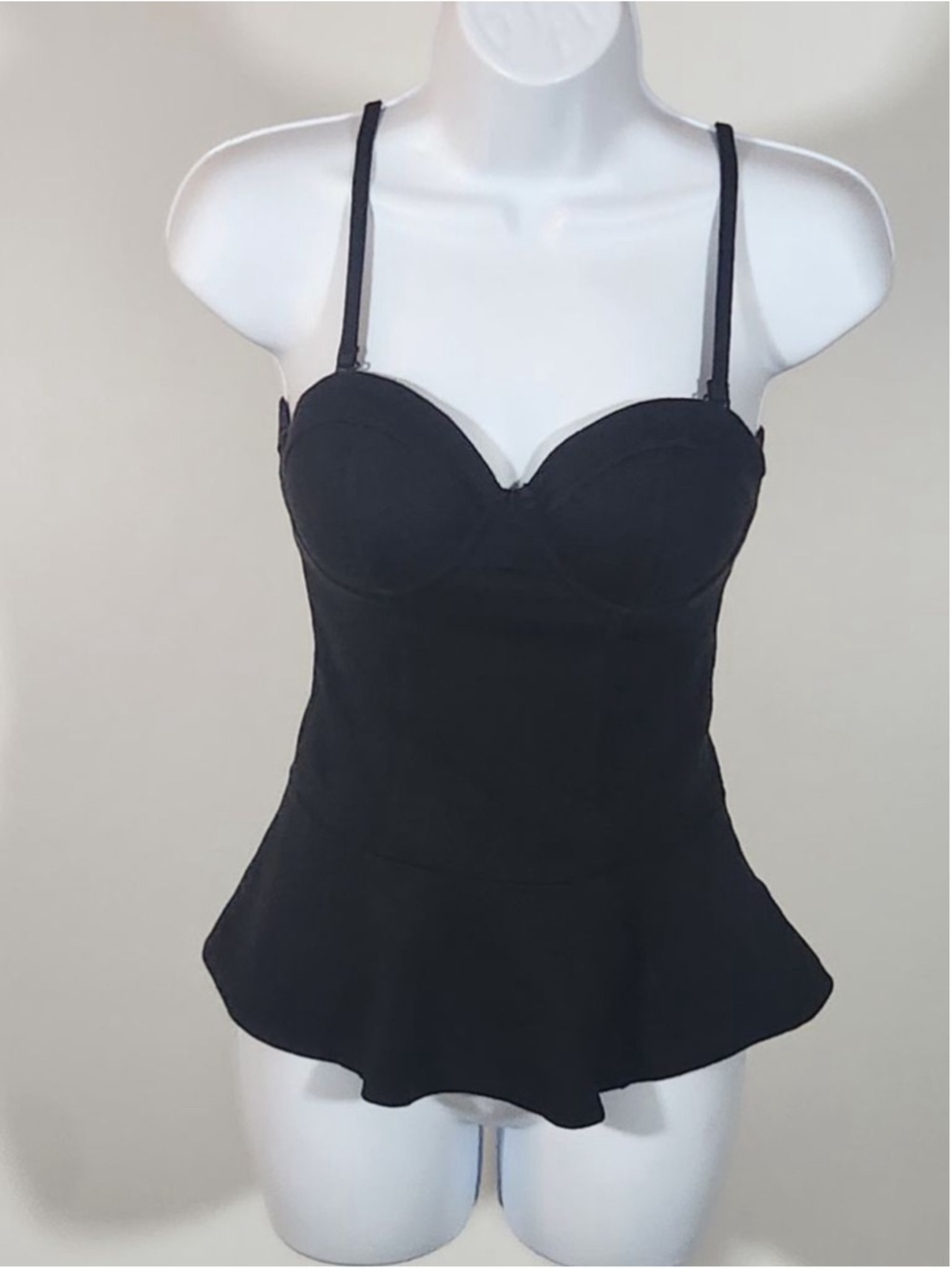 Vintage Nicki Minaj Collection Black Peplum Bustier Corset Top XS Rare